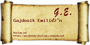 Gajdosik Emilián névjegykártya